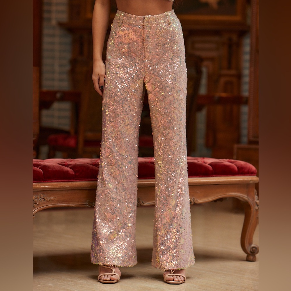 12th tribe sequin trousers